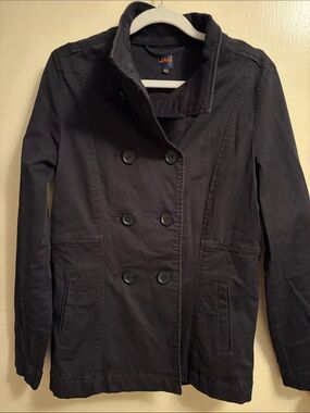 Jag Jeans Women’s Black Double-Breasted Navy Peacoat Jacket